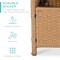 Best Choice Products Wicker Rattan Patio Side Table Outdoor Furniture for Garden, Pool, Deck w/ Umbrella Hole